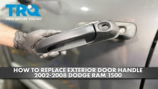 How to Replace Exterior Door Handle 20022008 Dodge Ram 1500 [upl. by Ball]