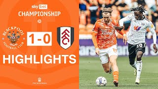 Highlights  Blackpool v Fulham [upl. by Ykcul]