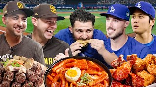 MLB Players Try Korean Baseball Stadium Food for the first time [upl. by Soraya]