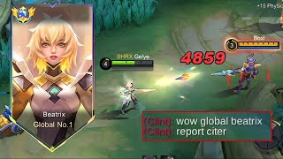 GLOBAL BEATRIX NEW ONE SHOT BUILD BEFORE SEASON END IMMORTAL RANK MLBB [upl. by Adaha373]