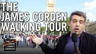 James Corden Walking Tour of London [upl. by Ennagroeg972]