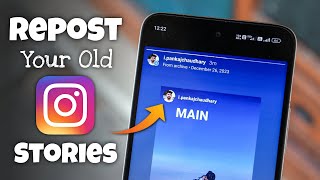 How to Repost Old Stories on Instagram [upl. by Skelton757]