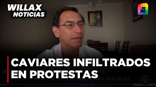 Willax Noticias  OCT 11  CAVIARES INFILTRADOS EN PROTESTAS SOCIALES  Willax [upl. by Aradnahc623]