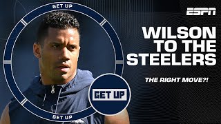 Russell Wilson to the Steelers ➡️ Clear QB1 Smart move for Pittsburgh Playoff potential  Get Up [upl. by Aibonez]