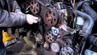 timing belt installation on a VW passat 19 TDI [upl. by Asilrak452]