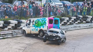 Banger Racing Angmering Oval Raceway Caravan Bangers  30th December 2018 [upl. by Rudyard]