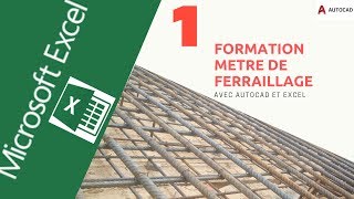 4 FORMATION MÉTRÉ DE FERRAILLAGE DES SEMELLES AVEC EXCEL [upl. by Betthezul]