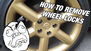 How To Remove A Lock Nut From Any Car Lost Key [upl. by Nus]