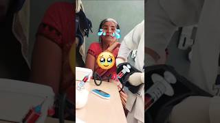 🤣💉Needle phobia💉🤣nursingstudentnursingofficerrecruitmentyoutubeshortsviralsongfunnyvideocrying [upl. by Grekin]