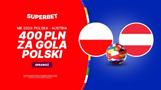 Stawiasz 20 PLN odbierasz 20 PLN I dodatkowe 400 PLN za gola Polski z Austrią [upl. by Suicul184]