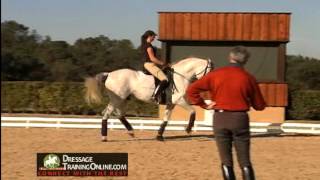 Jan Bemelmans teaching Intermediare II piaffe and passage tempi changes [upl. by Assirual921]