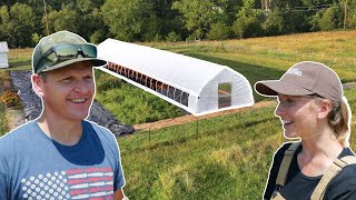 We built a High Tunnel Greenhouse Growing Food All YEAR [upl. by Xuaegram686]