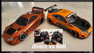 Garage RC presents zero 00 rwd drift rc car belt drive vs direct drive review [upl. by Conah]