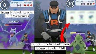 How To Defeat Team Rocket Leader Cliff  Defeat Team Rocket Leader Cliff In Pokemon Go  Pokemon Go [upl. by Jensen]