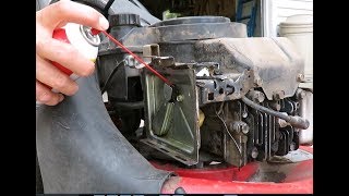 When your mower wont start How to clean the carburetor on 5HP Briggs and Stratton engine [upl. by Aidnyc]