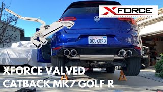 Installing an XForce Varex Catback on my MK7 Golf R  Sound clips [upl. by Hoskinson477]