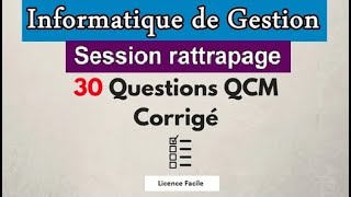 QCM Informatique de Gestion S4 avec corrigé  Session Rattrapage [upl. by Henley672]