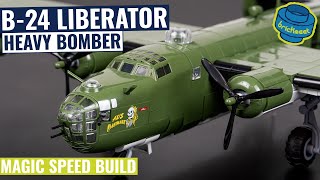 70cm Wingspan Heavy Bomber  B24 Liberator  COBI 5739 Speed Build Review [upl. by Nilknarf]