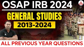 OSAP IRB Previous Year Question Paper  Generics Studies  2013  2024 PYQs by Ashok Sir [upl. by Mihe]