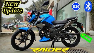 New Tvs Raider 125cc smartxconnect Blue Color 2024 Model Detail Review  Price Mileage [upl. by Atinreb335]