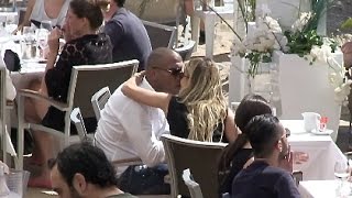 EXCLUSIVE  Sylvie Meis and new boyfriend kiss at Bagatelle Beach in Cannes [upl. by Orimisac]