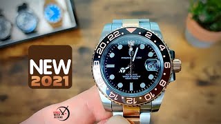 Ultimate Root Beer Rolex GMT Master 2 Homage Watch [upl. by Sherurd]