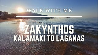 Zakynthos  Kalamaki to Laganas Beach Walk [upl. by Hamehseer225]