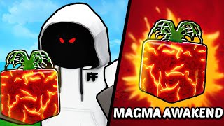 I Awakened MAGMA Fruit And It Is INSANE Blox Fruits [upl. by Dnalevelc]