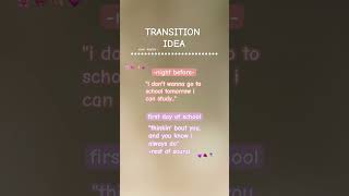 TRANSITION IDEAS summer firstdayofschool transition audios foryou fypシ゚viral blowup [upl. by Namharludba464]