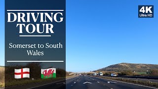 Driving from England to Wales motorway drive on M5  UK 4K Slow TV [upl. by Eignav]