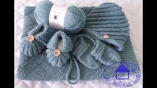 Kit 4 Pezzi Neonato Baby Merino ai Ferri [upl. by Bettye]