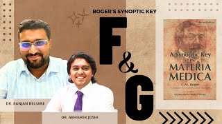 Dr Ranjan Belsare  Dr Abhishek Joshi  Boger Synoptic Key  Materia Medica Marathon  “F amp G” [upl. by Heringer]