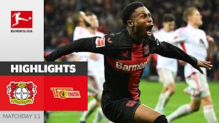 Bayer 04 Leverkusen  Union Berlin 40  Highlights  Matchday 11 – Bundesliga 202324 [upl. by Ithsav]