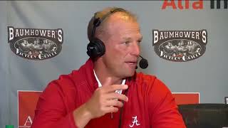 Coach DeBoer on WR Germie Bernards role in the Alabama Offense [upl. by Odirfliw]