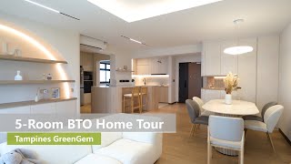 5Room BTO Home Tour  Tampines GreenGem  Interior Design in Singapore [upl. by Carolee372]