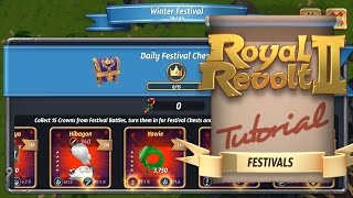 Royal Revolt 2  Festival Tutorial [upl. by Ahsiuqram]