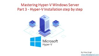 Mastering HyperV Windows Server  Part 3  HyperV Installation step by step [upl. by Devinne]