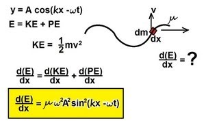 Physics 19 Mechanical Waves 19 of 21 Energy Carried by a Wave [upl. by Airotciv609]