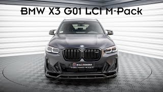 BMW X3 G01 LCI MPack  Maxton Design Splitter Set  Presentation 151 [upl. by Algernon]