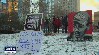 Below freezing Protesters brave cold to await verdict in Kim Potter trial  FOX 9 KMSP [upl. by Chandal]