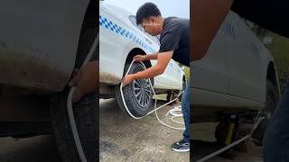 Man pulled out stuck car with rope shortsvideo [upl. by Anirok]