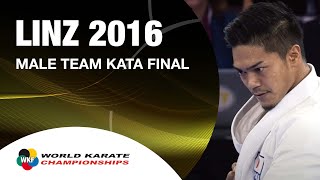 Karate FINAL Male Team Kata JAPAN Kata Anan 2016 World Karate Championships [upl. by Pinebrook821]