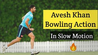 Avesh Khan Bowling Action In Slow Motion  Pace like fire 🔥 [upl. by Audres731]