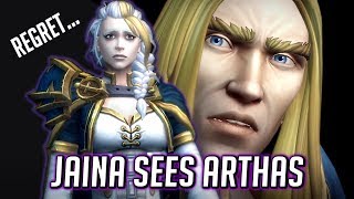 Jaina Filled with Regret Sees Arthas in the Blighted Lands  WOW BFA Cinematic [upl. by Joab291]