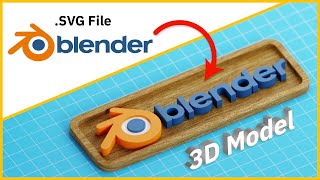 How to Turn a 2D Logo into a 3D Model in Blender [upl. by Siriso563]