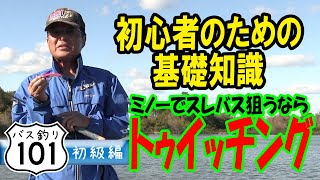 【ヒロ内藤流バス釣り】初心者のための基礎知識：スレバスにも効果抜群！ミノーのトゥイッチングをマスターしよう【バス釣り101 初心者】 [upl. by Ailee]