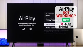 LG Smart TV Apple Airplay Not Working  Fixed [upl. by Ybab]