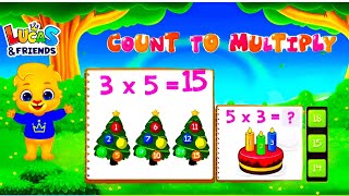 123 Math Kids Lets Count amp Multiply With Lucas and Friends  Rv appstudios game [upl. by Jonati]