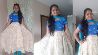 Old saree into dressstitching part2in Telugu [upl. by Bing]