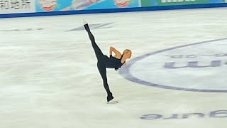 Loena Hendrickx Free program Open practice 25112021 Rostelecom Cup [upl. by Aiak]